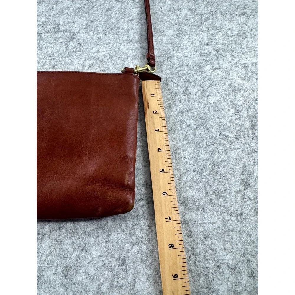 Vintage‎ Coach Clutch Purse Women's Brown Leather Crossbody Bag Turnlock Wallet